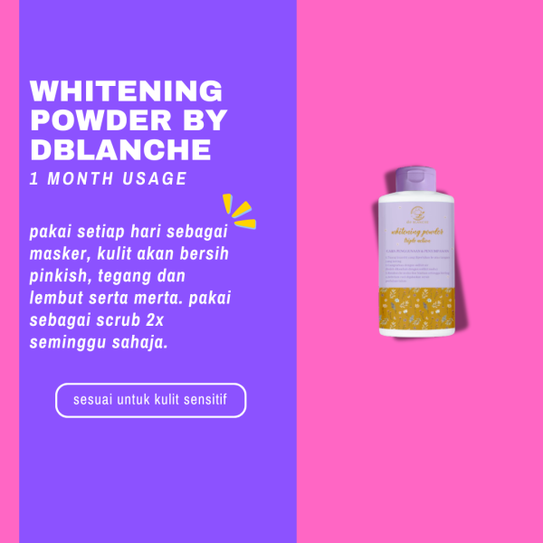 WHITENING POWDER Triple action (serbuk magik untuk merawat masalah kulit)